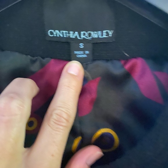 Cynthia Rowley wool motorcycle jacket, silk lined - Picture 2 of 7